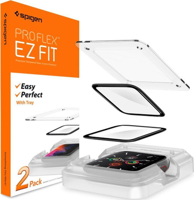 Xhama mbrojtës Spigen EZ Fit për Apple Watch 4/5 (40mm), me kornizë të zezë