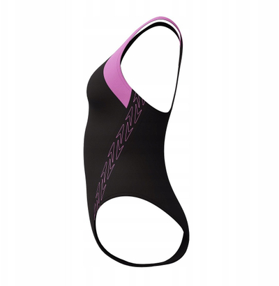 Kостим за капење Speedo HyberBoom Splice Racerback, за жени, црн со розова