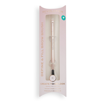 Brushë për vetulla Revolution Double-sided eyebrow brush R1 