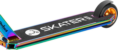 Trotinet freestyle Rebel Skater Pro Neon, rrota metalike, platformë antirrëshqitëse, shumëngjyrësh neon