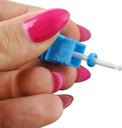 Freza keramike për kutikula Ceramic Cutters Nail Cuticle Ball, me kokë si sferë, e bardhë