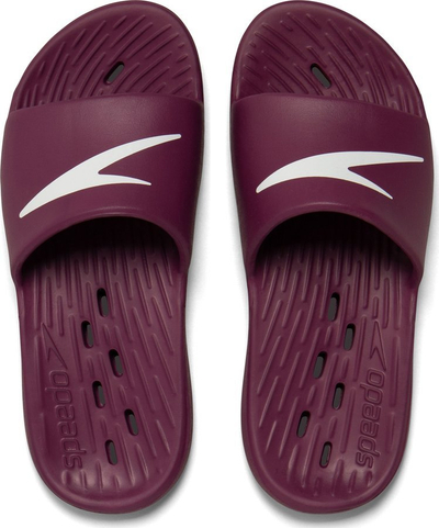 Sandale pishine Speedo Slide për gra, slip on, material sintetik, ngjyrë berry