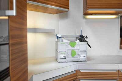Kuti veglash Festool Systainer 3 ToolBox SYS3 TB Medium, mban gjer në 20 kg, plastike e fortë, gri e çelët