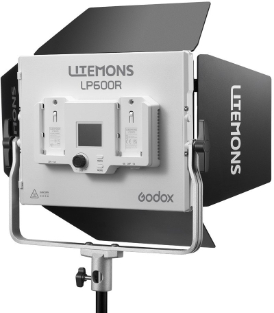 Panel drite LED Godox Litemons LP600R, dritë e vazhdueshme, me barn doors, gri