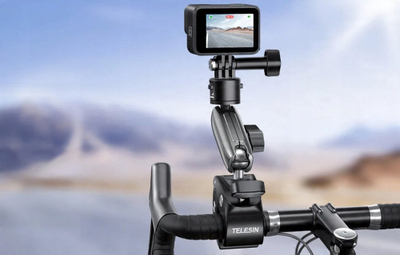 Kllapë montimi TELESIN, Magic Arm 360°, për GoPro dhe action camera, aliazh alumini