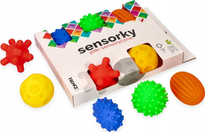 Topa sensorialë Hencz Toys, 5 copë, pastel