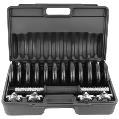 Set hantellash EB Fit 585463, 2 x 7.5 kg, gize, të zeza