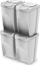 Kosh për ndarje plehrash Prosperplast Sortibox, set 4 x 35L, plastik, gri e çelët