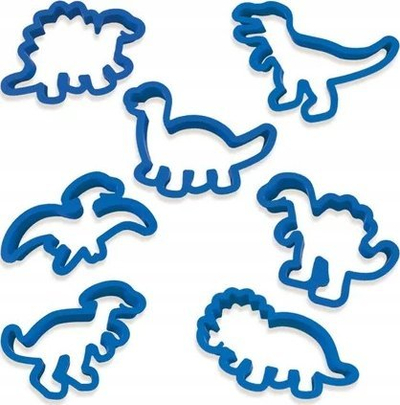 Set prerësa plasteline SES Creative Dinos, 7 forma, shumëngjyrëshe