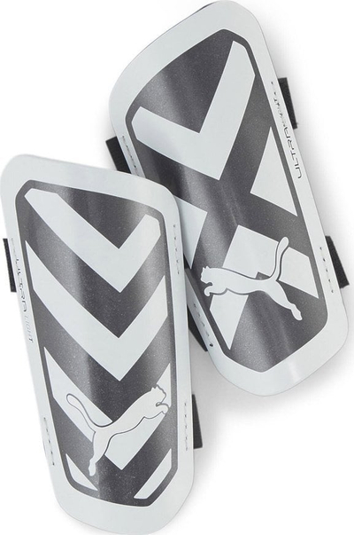 Mbrojtëse futbolli Puma Ultra Light Strap 030875-03, të lehta, me rripa, e bardhë