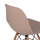 Karrige ngrënie TWIST HM8460.55, set 2 copë, polipropilen, dru ahu, cappuccino