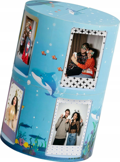 Kornizë fotografish CUBE, për 24 foto Instax Mini, motiv deti, çokollatë
