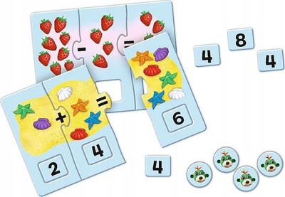 Lojë edukative Trefl We Count The Treflik Family, puzzle matematikore, 4+
