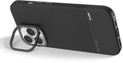Mbulesë telefoni LAUT KEV Protect, për iPhone 16 Pro, fibrë aramid, e zezë