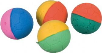 Toptha gome për lodër Trixie Soft Colorful, 4.3 cm, set me 4 copë, shumngjyrëshe