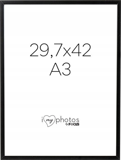 Kornizë foto Focus Rock, 29.7x42 cm A3, dru i zi