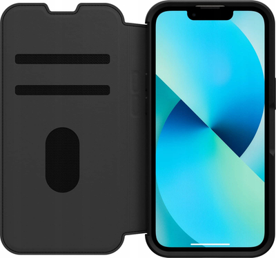 Futrollë folio OtterBox Strada për iPhone 13, lëkurë, e zezë