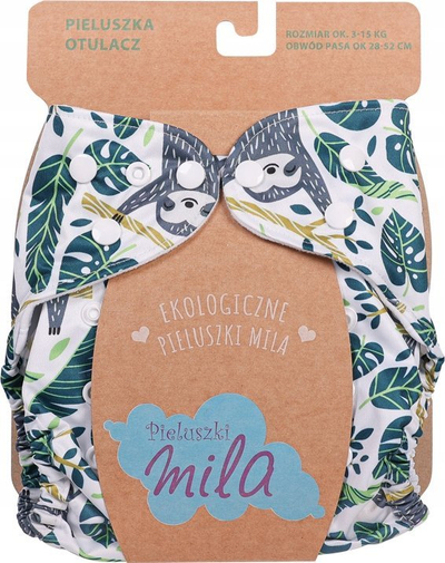 Mbulues pelene Simed Diaper Cover Sloth, i rregullueshëm, për 3 deri 15 kg, shumëngjyrësh