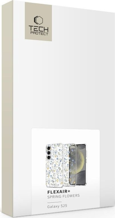 Mbulesë telefoni Tech-Protect FlexAir Spring Flowers për Samsung S25, TPU, e tejdukshme me lule
