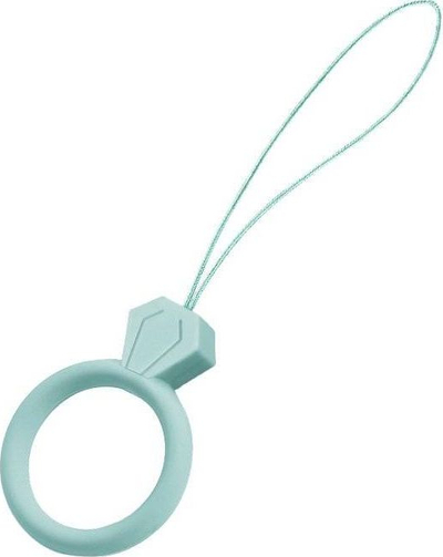 Varesë telefoni silikoni Diamond, unazë gishti, me litar, mint