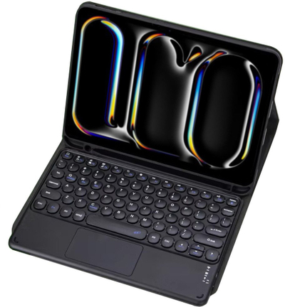 Këllëf me tastierë Bluetooth për iPad Pro 13 Gen 5, me touchpad, i zi
