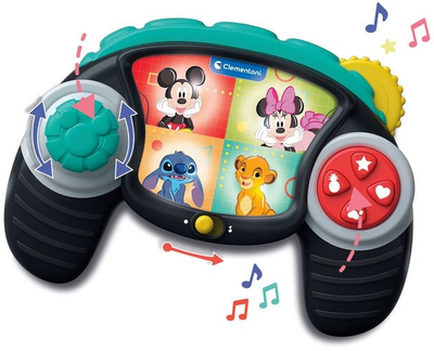 Lodër edukative Clementoni Baby Disney Controller, joystick me drita dhe tinguj, për fëmijë 12 36 muaj, shumëngjyrëshe