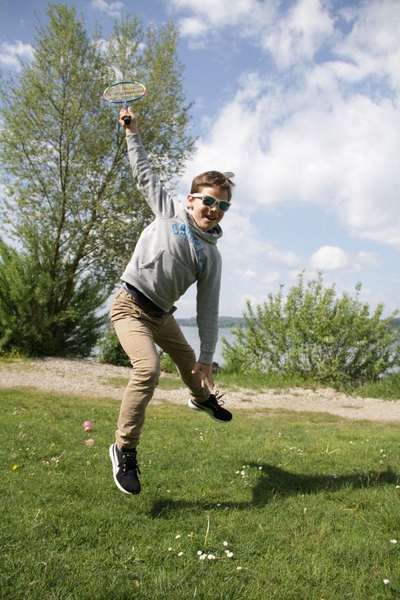 Set loje Badminton Schildkrot, i kaltër