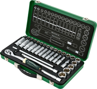 Set çelësash tubash Cr-V, 36 pjesë, 1/2", 8-32mm, 6-këndor