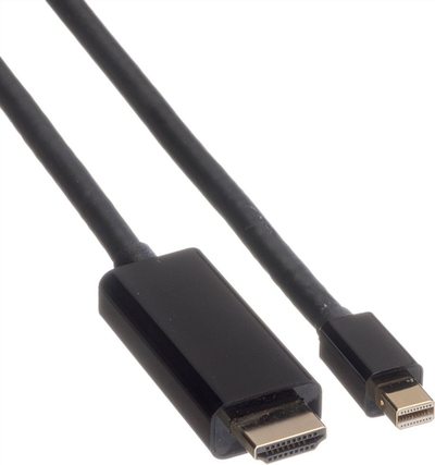 Kабел Roline 11.04.5795, Mini DisplayPort во HDMI, 1m, црн