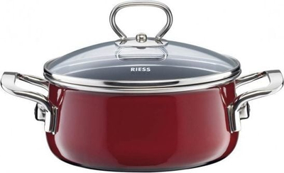 Tigan me kapak xhami Riess Rosso, 16 cm, 1L, i kuq