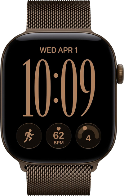 Apple Watch S12 GPS 46mm Dark Bronze Aluminium Case with Dark Bronze Milanese Loop, M/L