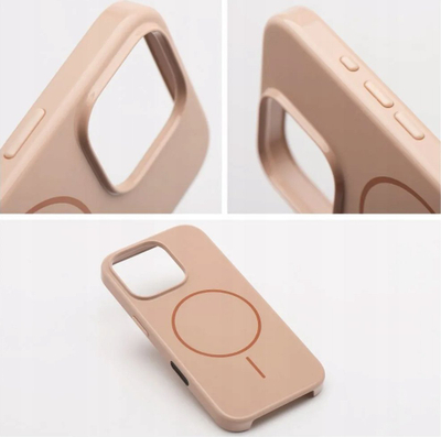 Kuti mbrojtëse MagSafe Premium me shkëlqim për iPhone 16 Pro, me buton kamere, ngjyrë ari