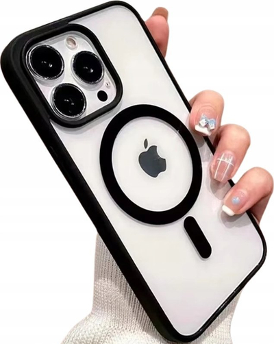 Futrollë Ecobox për iPhone 16 Pro, MagSafe, PC TPU, e zezë
