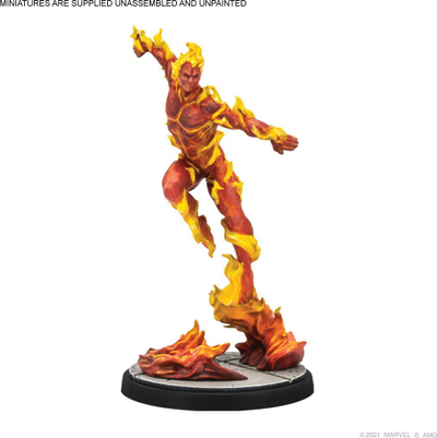 Zgjerim loje Atomic Mass Games Marvel Crisis Protocol, Captain America dhe Human Torch, set miniaturash