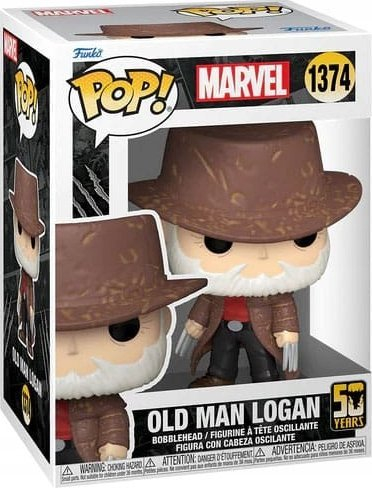 Figurë koleksionare Funko POP Marvel Wolverine 50 vjet Ultimate Old Man Logan, 10 cm, vinyl, shumëngjyrëshe