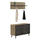 Set paradhomë Delphine 80x31,5x52Hcm (HM8876.12), zezë