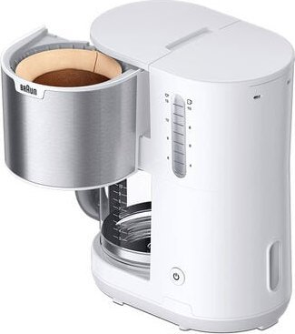 Makina për kafe me filtra Braun PurShine KF1500 WH, sistem OptiBrew, 10 filxhanë, e bardhë