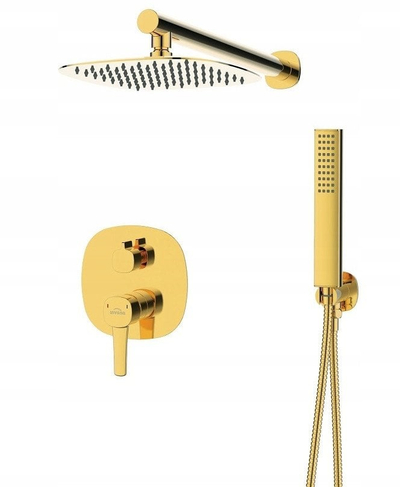 Set dushi i fshehur Invena Glamour Trend, kokë katrore, dush dore, ngjyrë ari