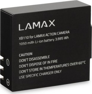 Bateri për kamerë aksion Lamax LMXBATX, 1050 mAh, Li-ion, e zezë