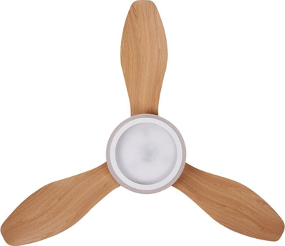 Ventilator tavani MUDDY, me dritë LED, me telekomandë, ngjyrë dru i çelët