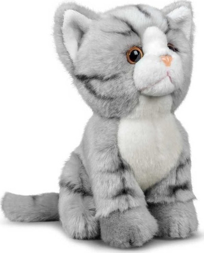 Lodër pelushi Animigos Tabby Cat, 20cm, mace, shumëngjyrëshe