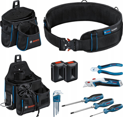 Çantë veglash Bosch 1600A02H5C Pro, brez ergonomik, xhepa të lëvizshëm, blu