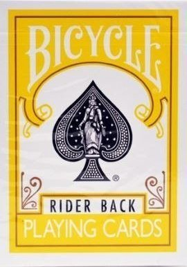 Karta loje Bicycle Yellow Deck Rider Back, standard, të verdha