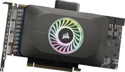 Bllok uji për GPU Corsair iCUE LINK XG3 RGB HYBRID, me RGB, për ftohje të lëngshme, i zi