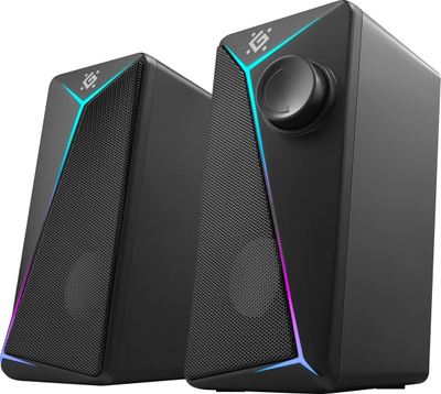 Bokse për PC Defender J5 2.0, 6W, USB, me LED, të zinj