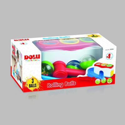 Lodër goditëse me çekiç dhe topa, plastike, shumëngjyrëshe