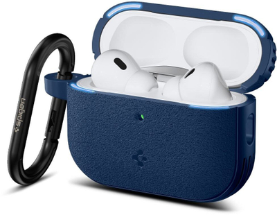 Kapak Spigen Vault për AirPods Pro 3, modeli 2025, me magnet sigurie, blu navy