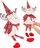 Figurë dekorative Saska Garden White Decorative Reindeer, 35cm, 20cm, e bardhë