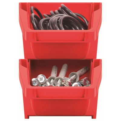 Set kuti organizimi Prosperplast Bineer Short, 10 copë, 180x98x118mm, të kuqe