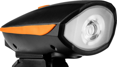 Dritë përpara biçiklete NEO, LED 3W, bateri litiumi me zile, e zezë